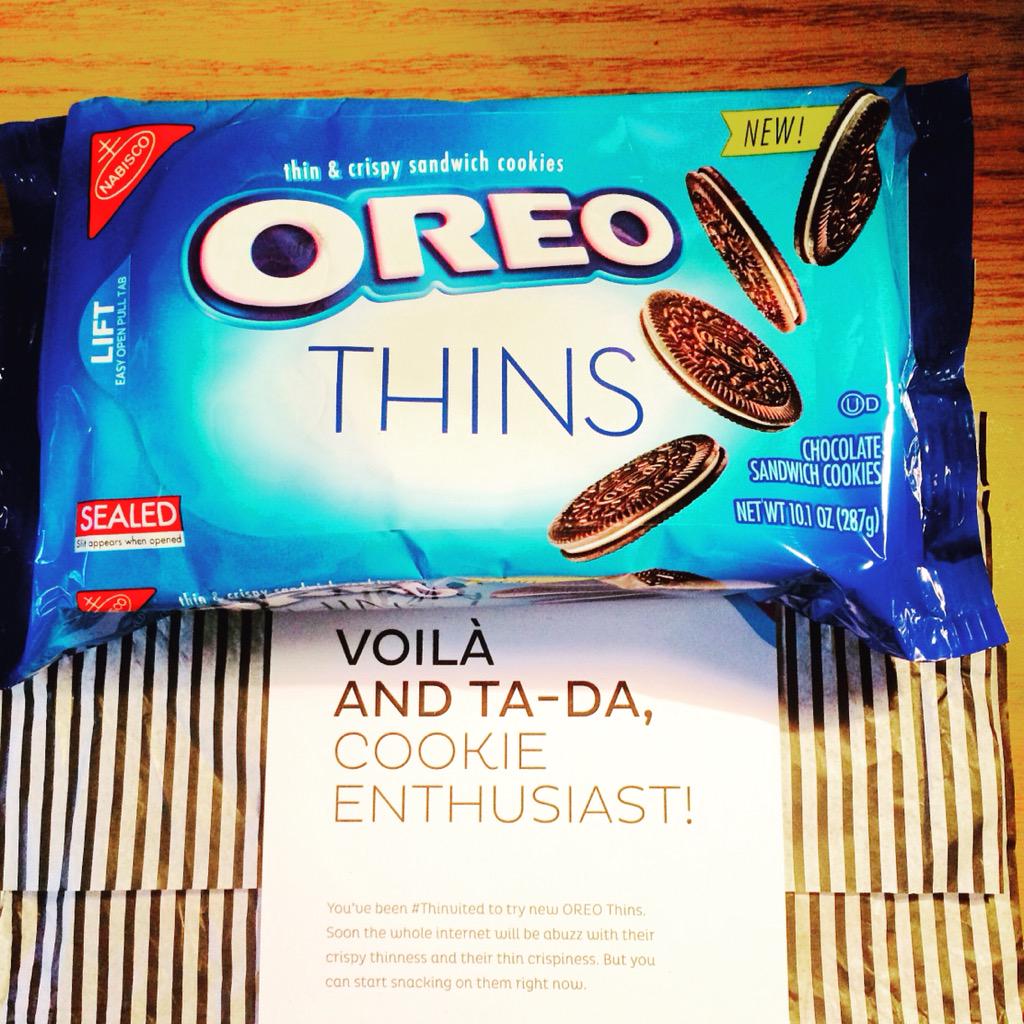 Divyasmansingka's tweet photo. Thanks @Oreo for this huge and yummy #Thinvitation ! #CookieEnthusiast #CookieAddict #OreoThins http://t.co/5QWAjkUNud