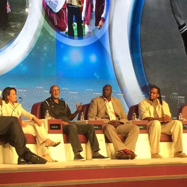 etanthomas36's tweet photo. Was an honor to be a part of panel discussion w/ @DrJohnCarlos @afoyle3131 @DellaBritton
#DohaGOALS #SpecialOlympics http://t.co/yb4UxCe0fF