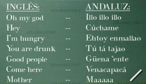ElAndaluzDice's tweet photo. Curzo intenzivo de inglé-andalú pa entendernos con los guiri cuando estemos de vacacione en la playa... http://t.co/p08d8SU7vC