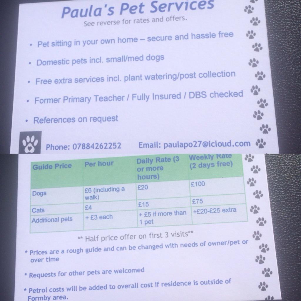 PaulaPo27's tweet photo. @Seftonhour if Anyone needs a pet sitter/house sitter/dog walker get in touch http://t.co/vVITDfJ3C7