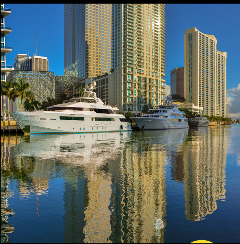 A beautiful shot of the Miami River!
Photo Credit: http://www.goldenduskphotography.com/downtownmiami/miamiriverreflection …