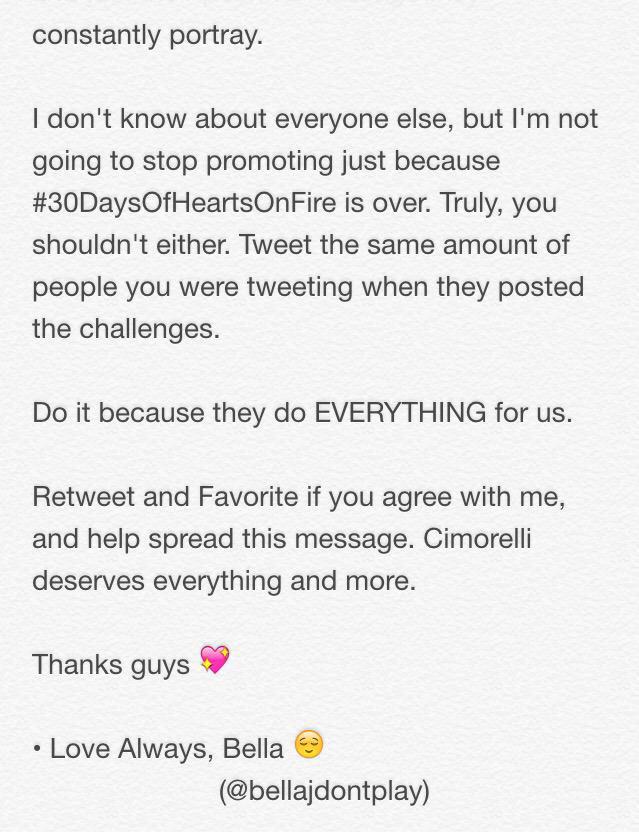 HeyItsCait__'s tweet photo. Read this!
Retweet & Fav if you agree.
Spread this message, all the CimFam needs to know.
#30DaysOfHeartsOnFire http://t.co/5iecYTqNoG