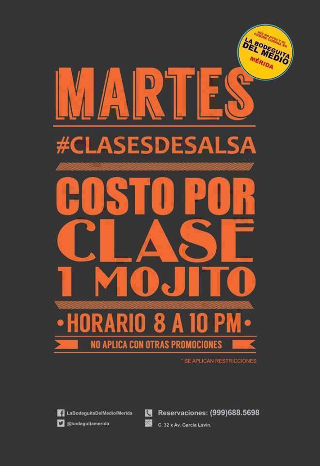 BodeguitaMerida's tweet photo. Bodeguer@: ¡¡No te pierdas hoy nuestra #ClaseDeSalsa!! Disfruta el #Verano #ALoCubano. ¡Hoy de 8 a 10pm! http://t.co/3OJocttgEQ