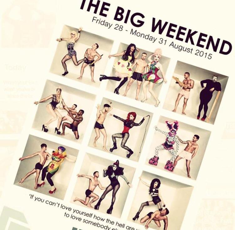 dav_lloyd's tweet image. My boys on the #ManchesterPride poster #Bigweekend #middlebox #topleft #pals #gay 💅🏻🌈🌈🌈