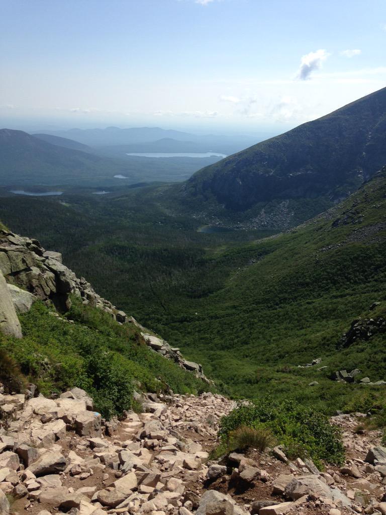 View from near the top of Mount Katahdin, in Maine, USA.