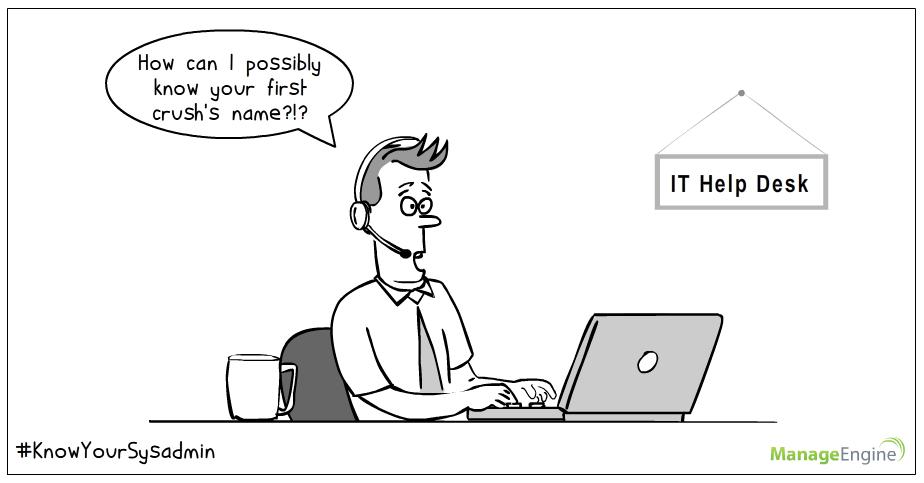 manageengine's tweet image. 3 days to go for the #SysadminDay! Pledge never to forget your password! #KnowYourSysadmin ow.ly/QbRgw