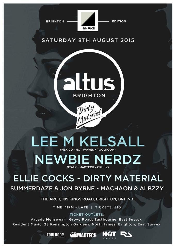 dirtymaterial's tweet photo. Dirty material presents Lee M Kelsall, Newbie Nerdz &amp; More.
Saturday 8th August @thearchbrighton 
Naughty!!! ✌🏼️✌🏼✌🏼 http://t.co/9lMSwJOBka