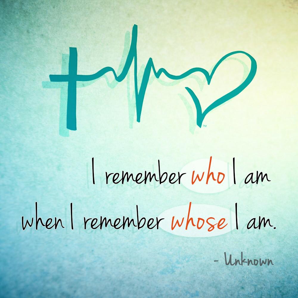 tebowfoundation's tweet photo. #TTF #QuoteOfTheWeek: "I remember who I am when I remember whose I am." For more on TTF, visit http://t.co/gK9cReW3xO http://t.co/r1cVR3qkEH