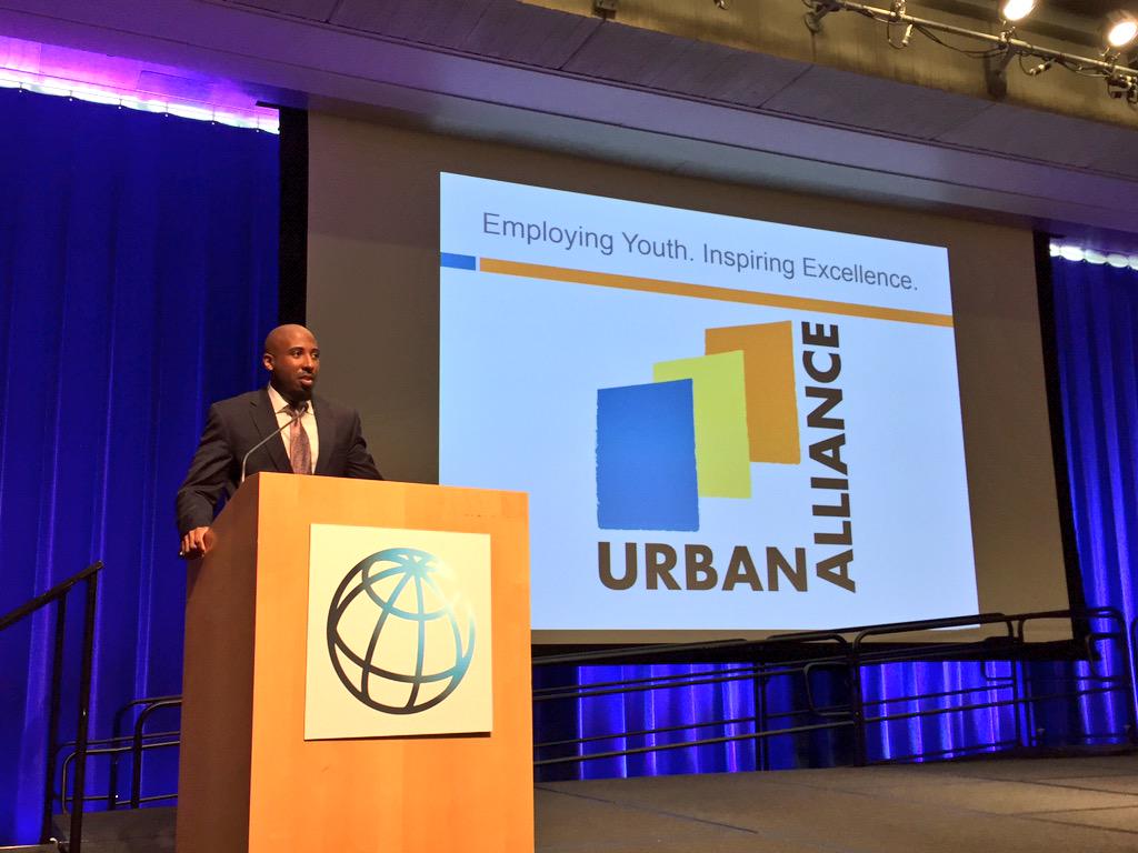 LINKstrategic's tweet photo. Go Tray!  Our awesome @UrbanAlliance intern spoke in front of the packed auditorium &amp; won a scholarship! #PSC2015 http://t.co/CQzlni0w1H
