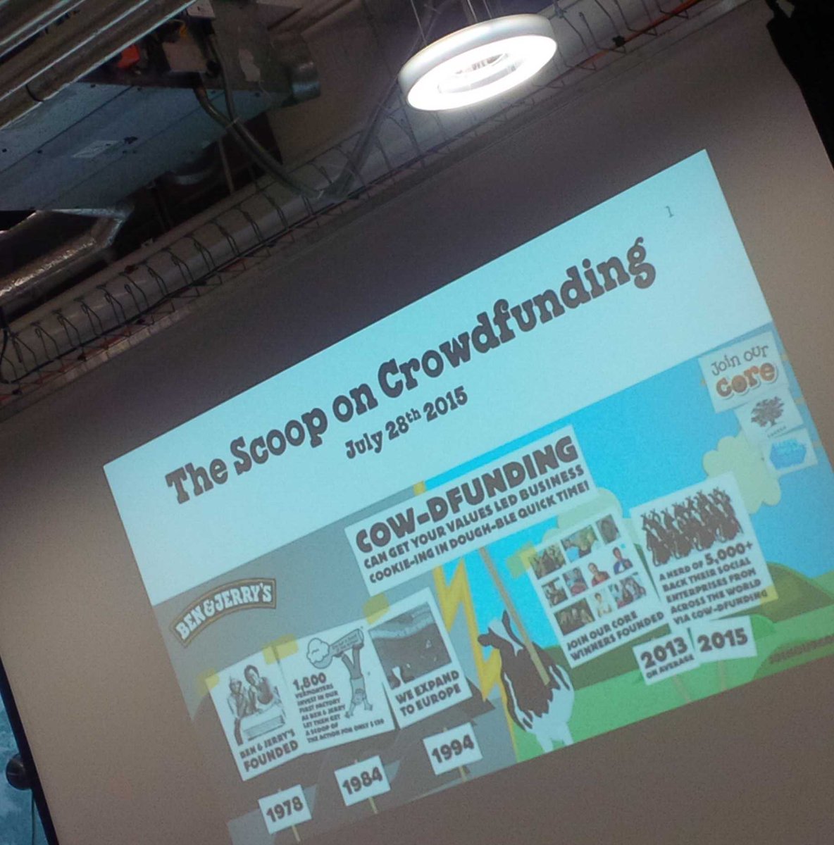 At @hubwestminster for the @benandjerrysUK The Scoop on crowdfunding event. #NewZelandHouse #Joinourcore
