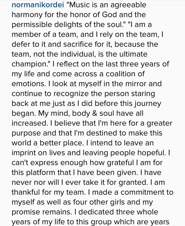 FifthHarmony_ID's tweet photo. Normani posted this on IG ... And it's so beautifully written ๐ญ #3YearsOfFifthHarmony #5HMemoryLane http://t.co/vzu50tYDkh