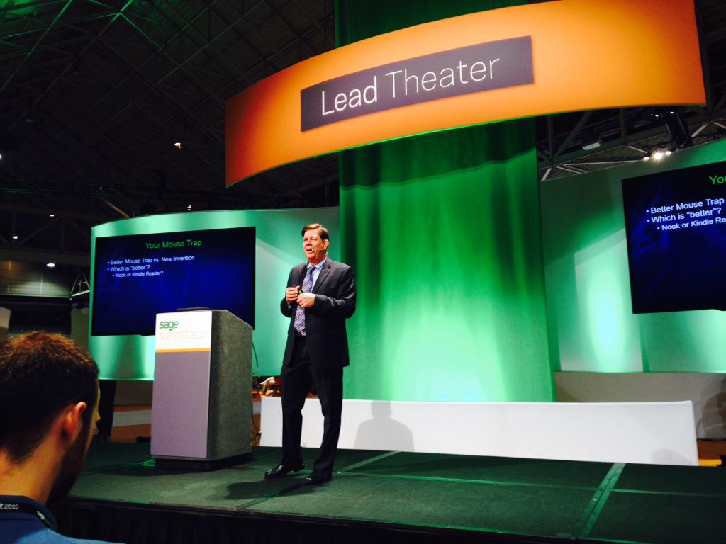 SherrillSleeter's tweet photo. #SageSummit - @DougSleeter : "The more you give away the more money you will make". http://t.co/tVD4MxIA4L