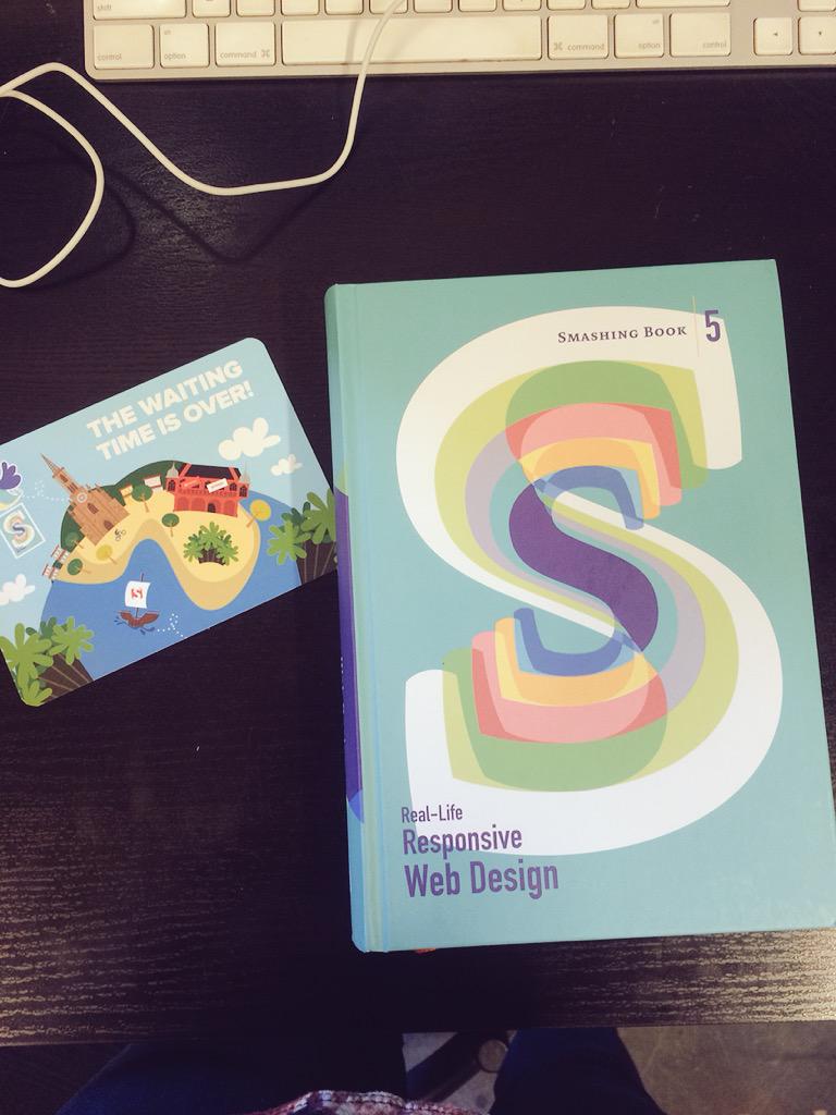 jennyveens's tweet photo. It's here! And my name is in it :) @smashingmag #smashingbook5 I can't wait to dive into it http://t.co/7IJyO64uOp