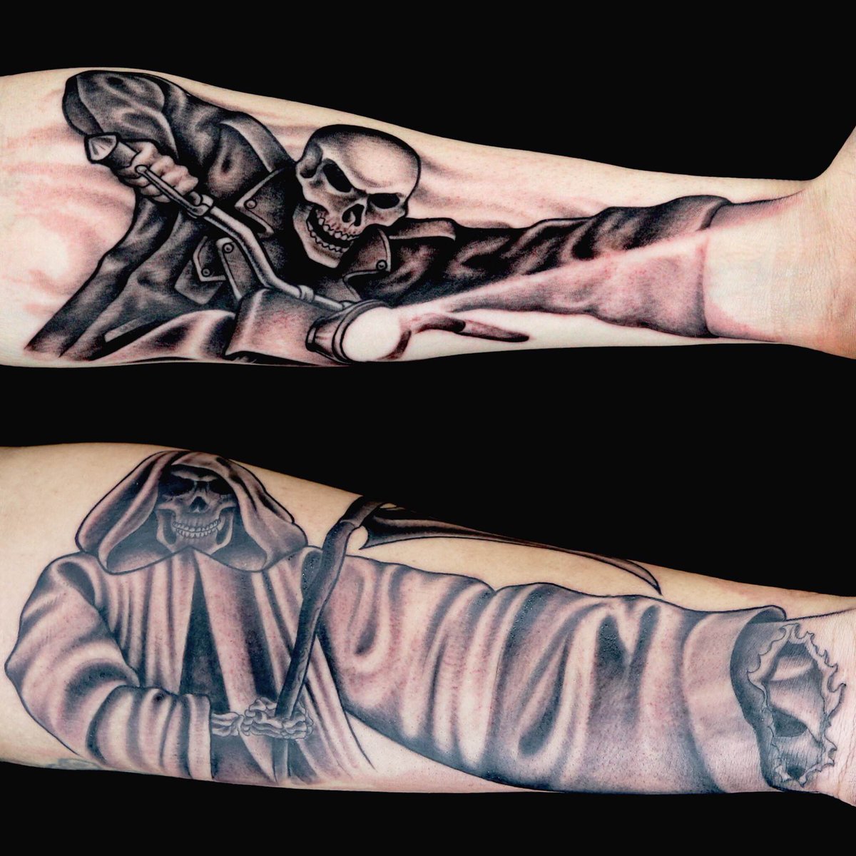 The judges loved the perspective in @daveclarkestach's tattoo (above),  especially when compared to @TATTOOKITO's., image size:1200x1200