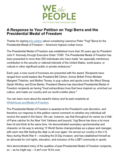 lindsayberra's tweet photo. @rosannascotto Did you see the White House response today? Retweet me to keep the pressure on! http://t.co/NOPSNc8L4m