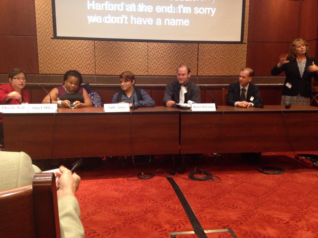 emily_ladau's tweet photo. Look at this incredible panel of activists! Sharing their personal Social Security stories. #SSDINCD http://t.co/jGu2q7p1H2