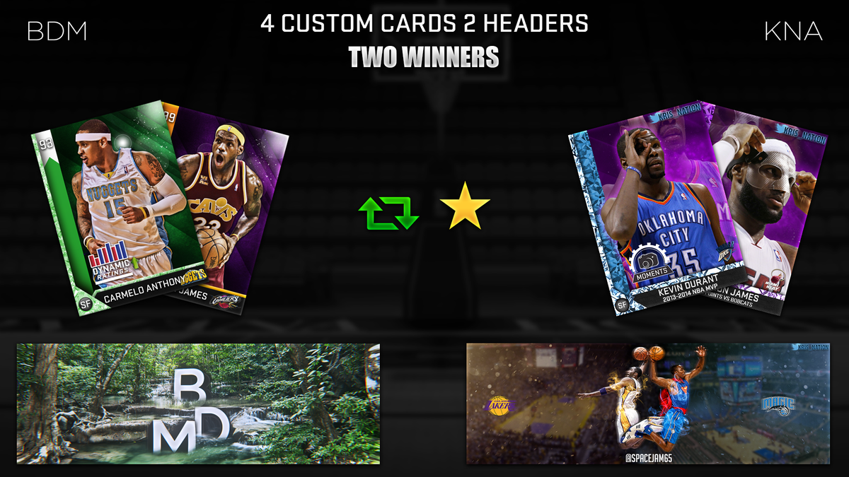 BearDownMut's tweet photo. Giveaway: Follow me and @kris_nation and RT the post 2 cards 1 header per winner, they'll be chosen on Aug 4th. GL! http://t.co/vvIOYE2Qej