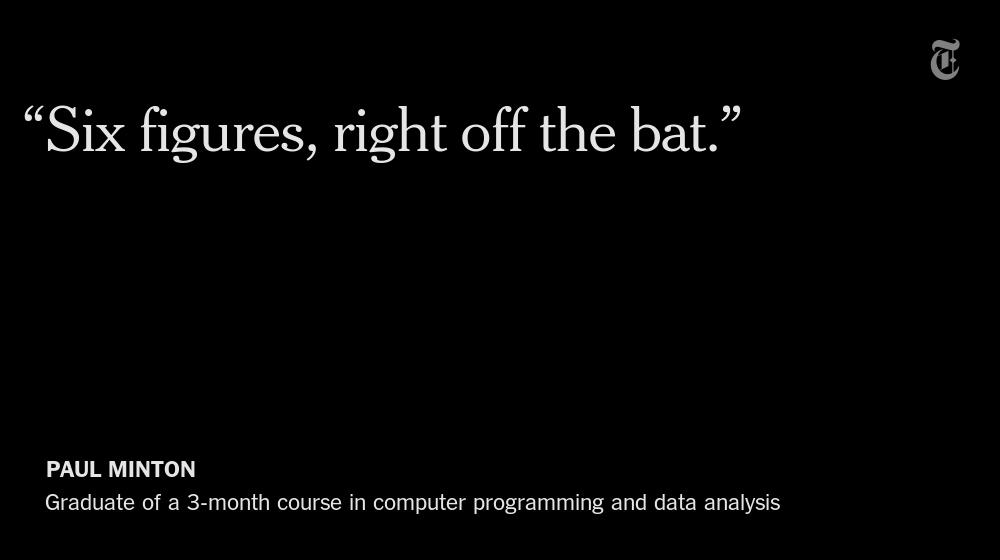 As a waiter, he made $20,000 a year. Then he took a 3-month course in computer programming  nyti.ms/1IGKMcd