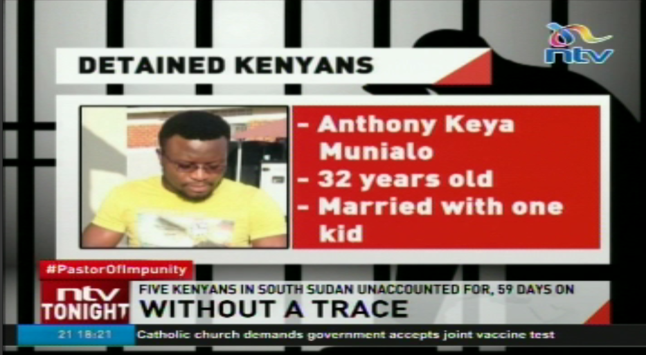 ntvkenya's tweet photo. 5 Kenyans  in South Sudan unaccounted for, 59 days on #NTVTonight @SmritiVidyarthi @Namukabo @MarkMasai http://t.co/LNoW64TtAR
