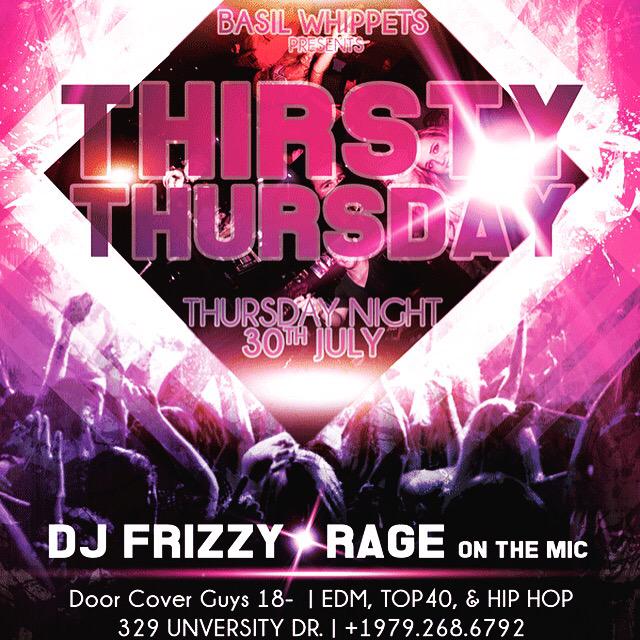 DJFRIZZY23's tweet photo. @AggieStudents @ZislanderApts @2818Place @NGRatchets2 @GigemNorthgate #GDFR this Thursday! Come party w/ @DJFRIZZY23 http://t.co/L23Q05Cq7n