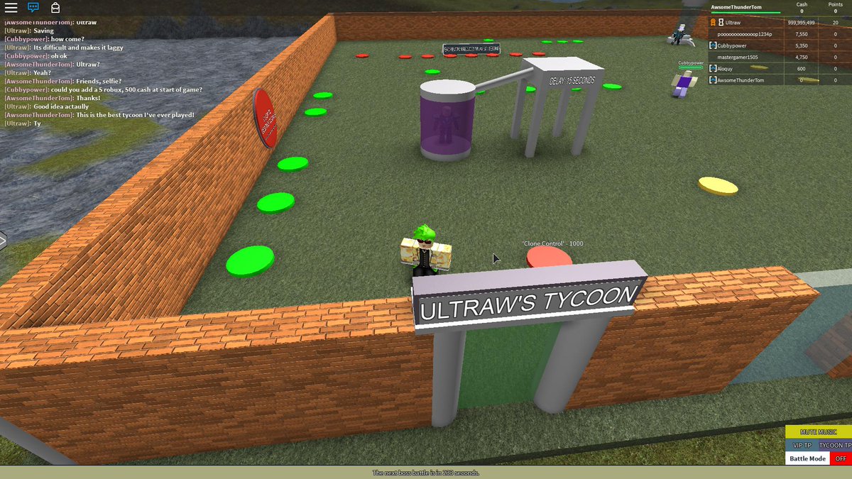 Ultraw On Twitter Awsomethunderto Ultrawrblx Haha You Tweeted To My Old Account - best roblox tyccon