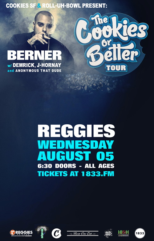 poemPilled's tweet photo. 8/5 #cookiesorbettertour w/ @berner415 + @IamDEMRICK @JHornay @thatdude415 at @reggieslive » http://t.co/qoV49rYJAV http://t.co/N5SMrAk1HV