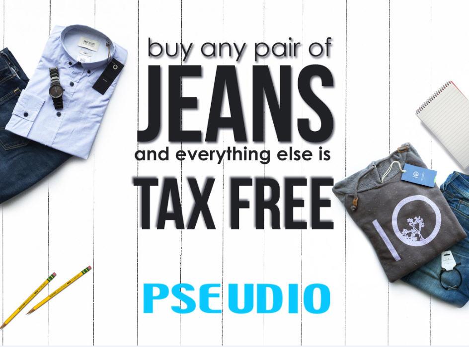 _HighlandSquare's tweet image. Buy any pair of jeans and the REST of your purchase is tax free! Only at @pseudioinfo !! Sale runs to Sept. 12th!