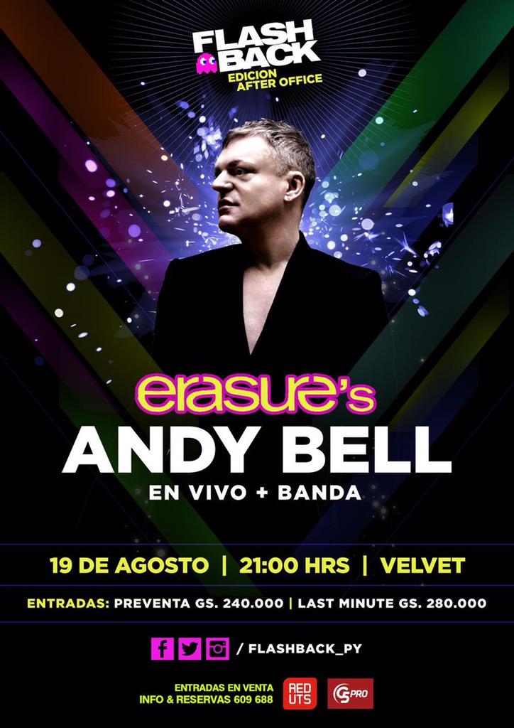 Se viene una edición más de FLASHBACK!

ERASURE's 
ANDY BELL
En vivo + banda

19/08 - Velvet
Entradas en @RedUTS_Py