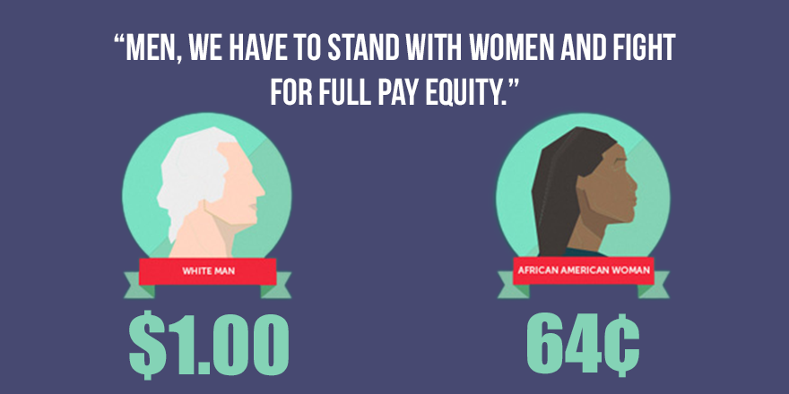 SenSanders's tweet photo. Men, we have to stand with women and fight for full pay equity. #BlackWomenEqualPay Day http://t.co/Vn7koERaLJ