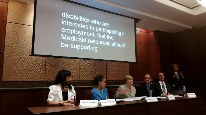 NCDgov's tweet photo. Sharon Lewis: If youth w/disabilities "are interested in employment, Medicaid... should be supporting them." #SSDINCD http://t.co/TKs1uIA13Y