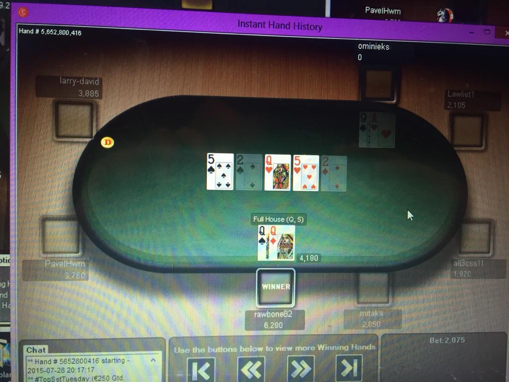jamesrawbone1's tweet photo. @32Red_Poker does this count as a top set http://t.co/YVplc8Z9aX