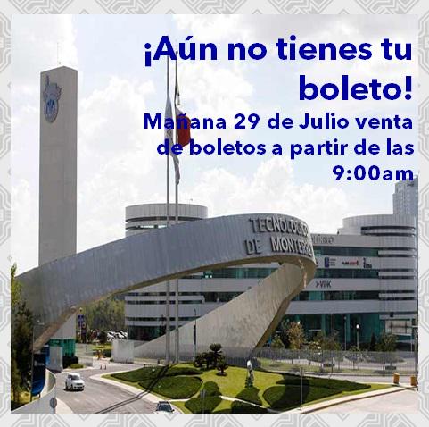 CongresoEmx's tweet photo. ¡Aún no tienes tu boleto!Venta de boletos mañana 29 de Julio a partir de las 9:00am en la Cafetería del @ITESM_Puebla http://t.co/JzQwEenGfB