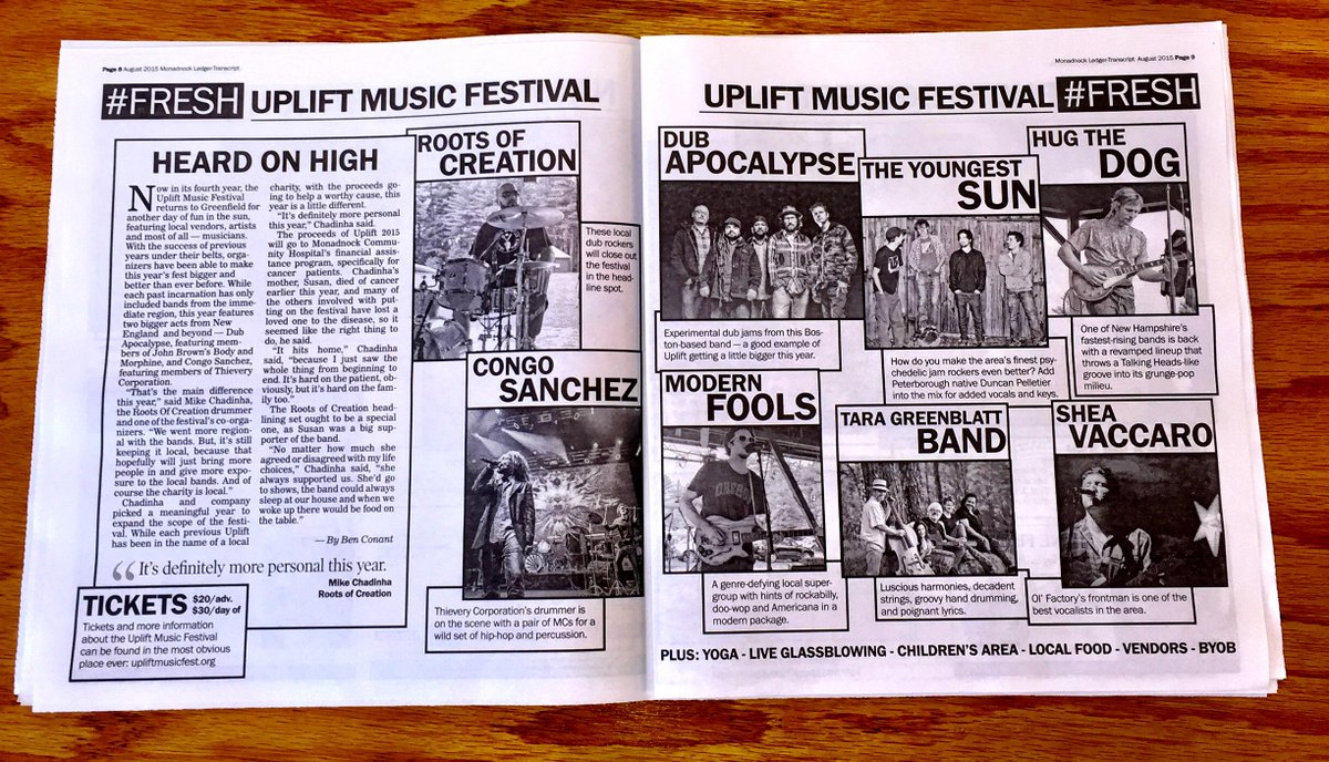 UpliftMusicFest's tweet photo. @UpliftMusicFest in @LedgerTrans
http://t.co/mYYSDjUspP
#upliftmusicfestival #cancersucks #almostfamous #fundraising http://t.co/TwraKjGdwC