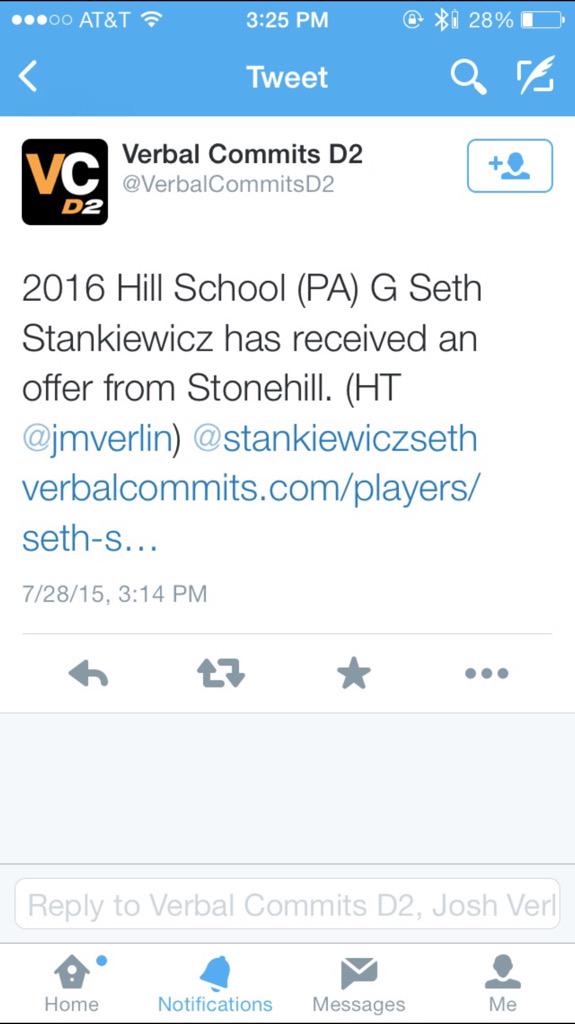 SpsHoops's tweet photo. SPS grad gets offer from STONE HILL, future is bright. http://t.co/JE7k7QWkpD