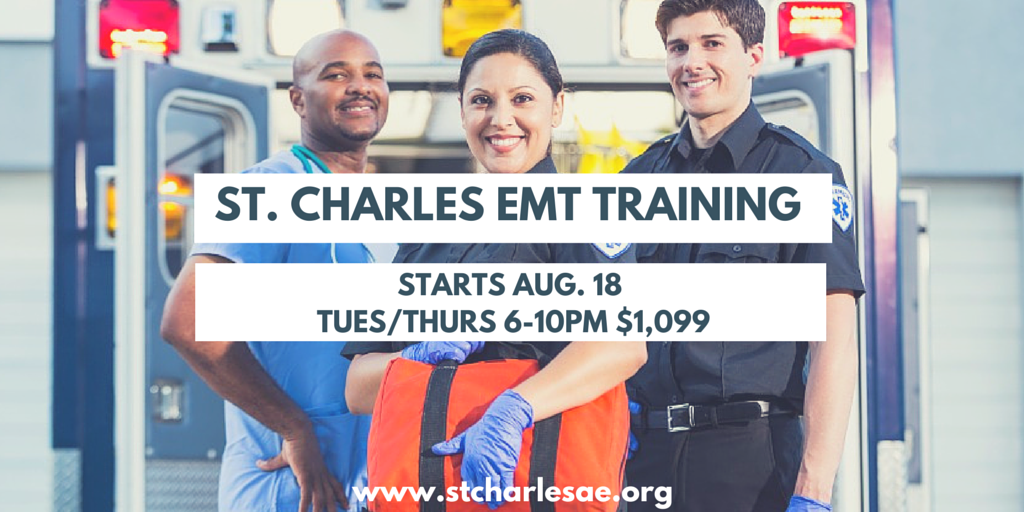 StCharlesAE's tweet photo. St. Charles EMT Training will host an info night 8/4 at 5pm Call 636.443.4043 to register http://t.co/SxsgqqmgjD http://t.co/Vzg5CgC46t