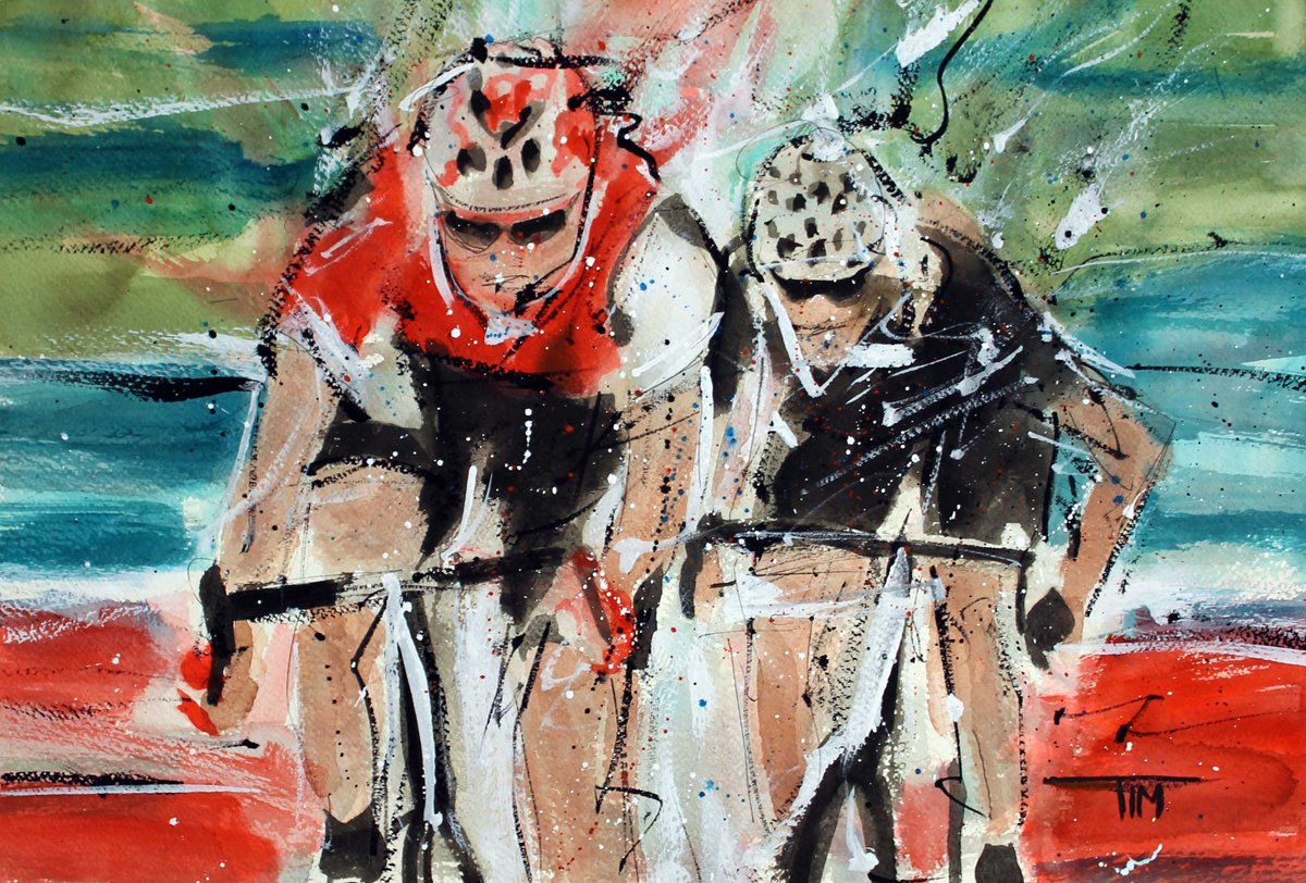 timrossfineart's tweet photo. This is a watercolor painting by Tim Ross.  Title: "Speedy Spokes"  15 X 22 http://t.co/gvr2hWyUk5 http://t.co/n9RRi40AGL