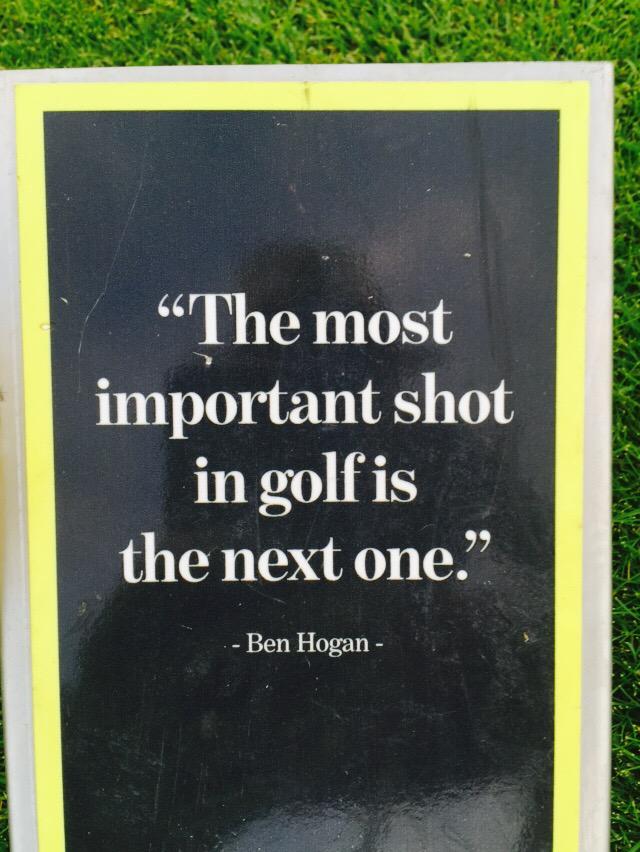 MulloDavid's tweet photo. Been playing ball today. Had so much fun on the course! Wise words by Ben Hogan #golf #sports @WiurilaGolf http://t.co/TV7zWghJtn