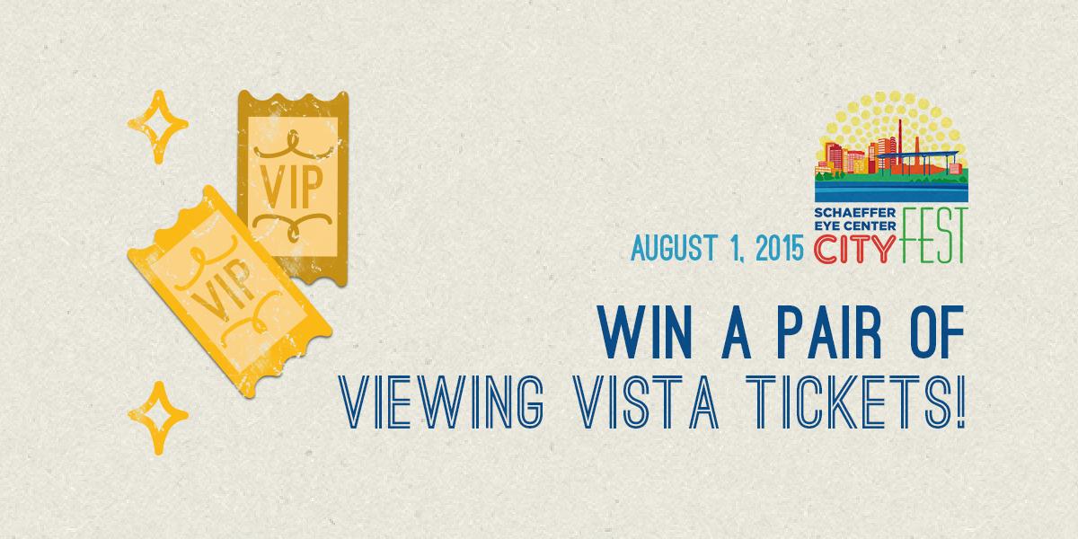 Want a VIP view at #SchaefferCityFest Saturday? Retweet for a chance to win a pair of Viewing Vista tickets!