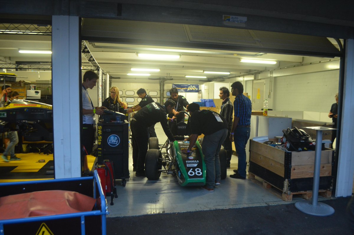 nustfsteam's tweet photo. Day 1
Time to set the pits and ready the car for scrutineering tomorrow!
#NAS15 #FormulaStudentGermany #RacingToLearn http://t.co/H0DuhcTQXu