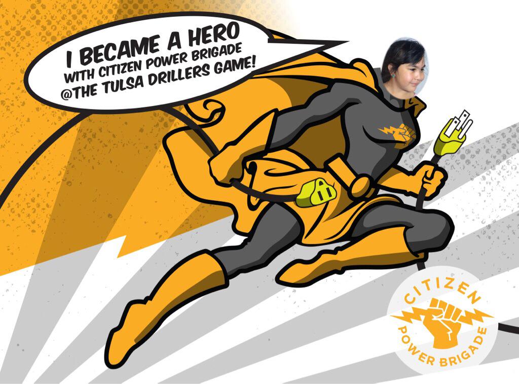 PowerBrigade's tweet image. Grace became a #PowerHero at #ONEOKField w/ @TulsaDrllers #DrillVille #VZPAA