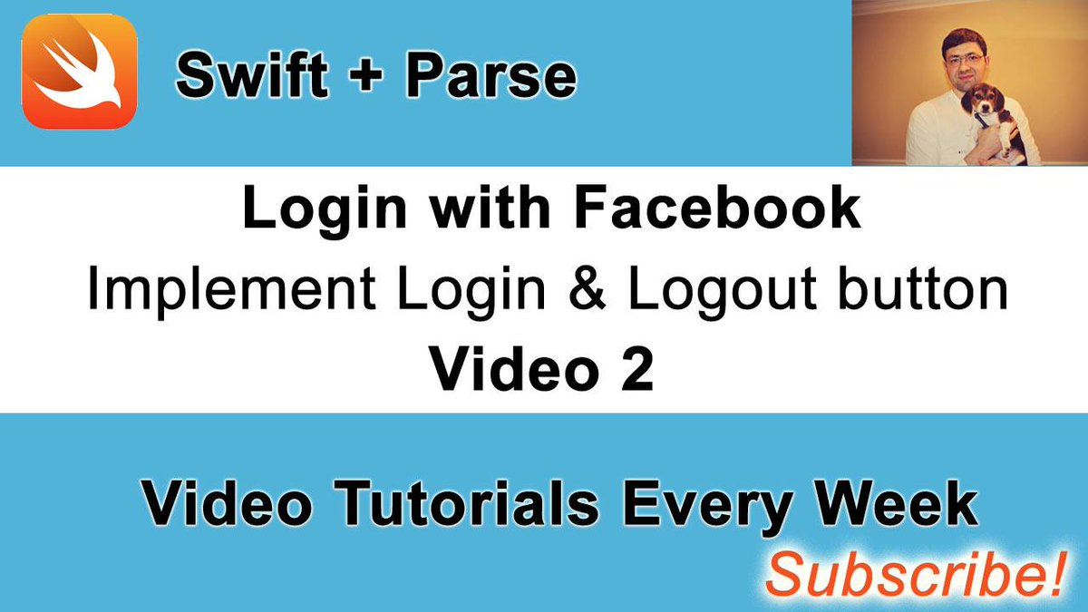 SwiftVideoBlog's tweet image. Swift &amp;amp; Parse. Facebook login and logout button. Example in Swift. swiftdeveloperblog.com/parse-login-wi… #FacebookSDK #ParseSDK