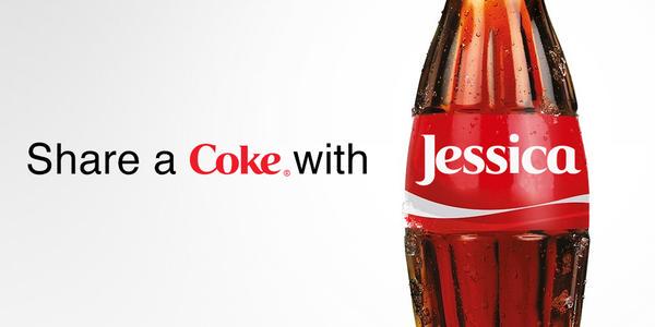 CocaCola's tweet photo. Hey Jessica! Time is running out to get your personalized #ShareaCoke bottle. Get yours now: http://t.co/8gJkQilr76 http://t.co/PzeZ79x3Xe