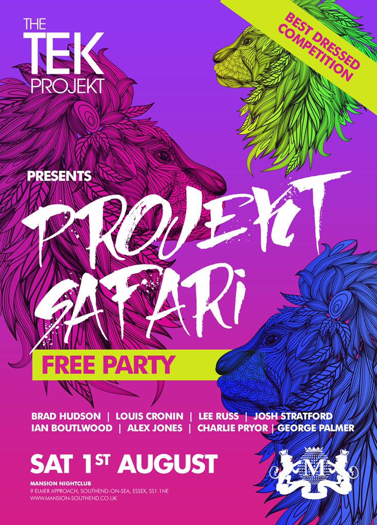 Tek_Projekt's tweet photo. TEK THIS SATURDAY @MansionSthend FOR OUR ZOO DRESS UP THEME "PROJECT SAFARI" FREE ENTRY BEFORE 12am 🙌🏻💙 #TEKPROJEKT http://t.co/ESH1gAvAKZ