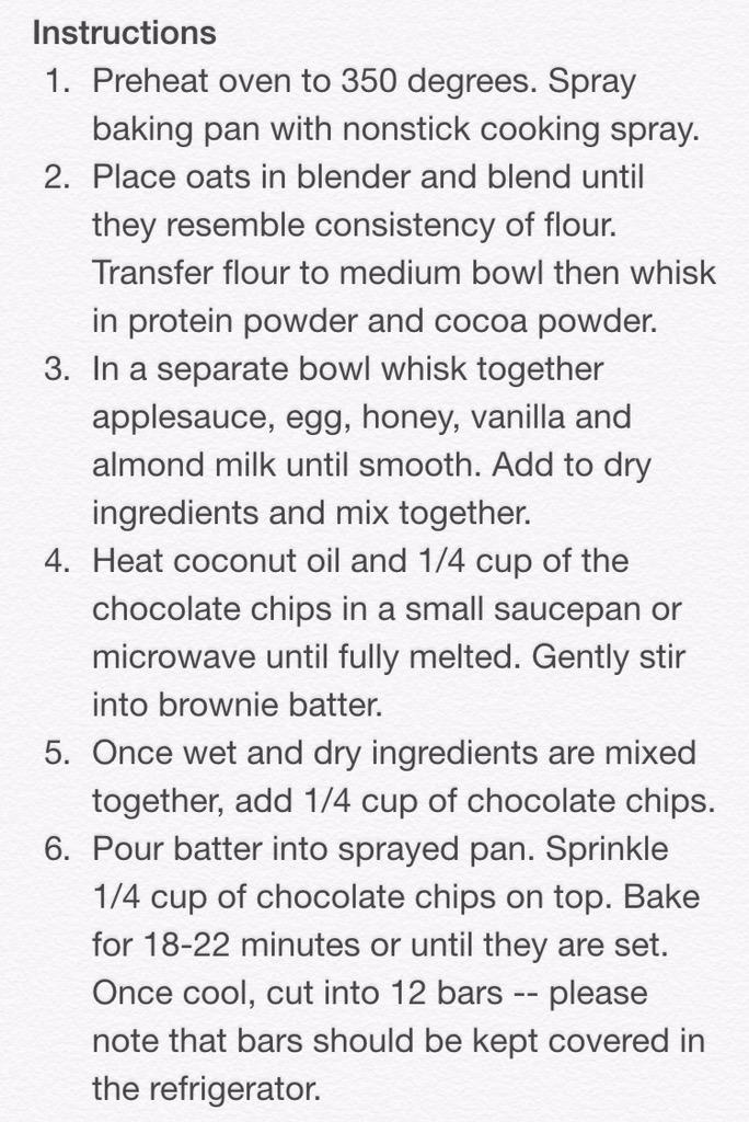 JonahLupton's tweet photo. I wasn't going to share my protein brownie recipe until it was perfect but everyone keeps asking, so here it is... http://t.co/JmAQVP5Od7