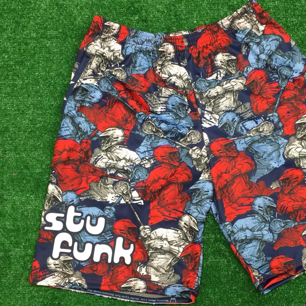 TheArtofLax's tweet photo. Close up of #StuFunk #lacrosse shorts for @lakeplacidlax in just over a week! Made by our partners at @evo9x. http://t.co/z3rEC6oqaA