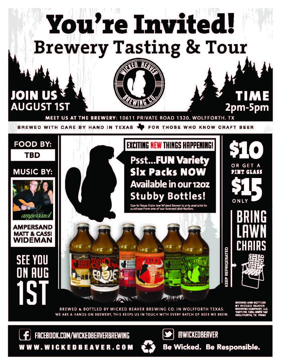 Come see us this Saturday.  <a href="/TodayInTheLBK/">TheLBK</a>  #craftbeerlubbock #drinklocal #beertasting #Lubbock #wolfforth