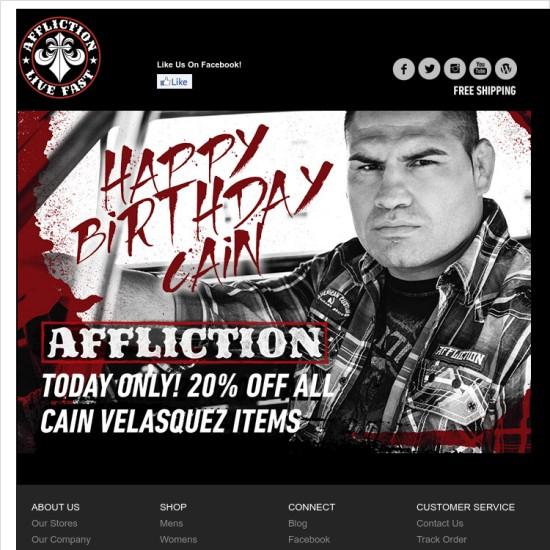  at Happy Birthday Cain Velasquez 20% Off All... 