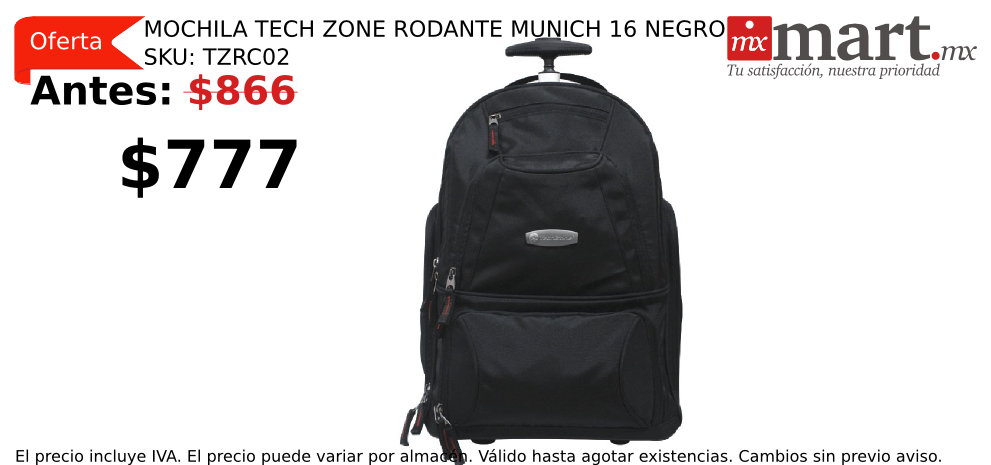 mxmartmx's tweet photo. #findemes #mejores #ofertas en #MxmartMx, #Mochila #TechZone Munich SKU TZRC02, http://t.co/mXTxeBpT5U http://t.co/6Mrp61Mckh