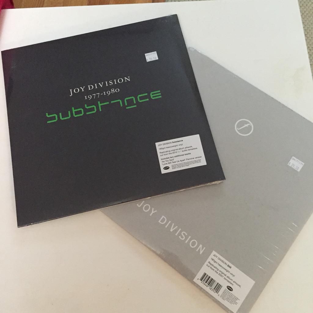 BeardedSteven's tweet photo. Never owned Substance or Still on vinyl so I'm very pleased to have these now. #JoyDivision #Vinyl #FACT40 #FACT250 http://t.co/TtvuF9tooY