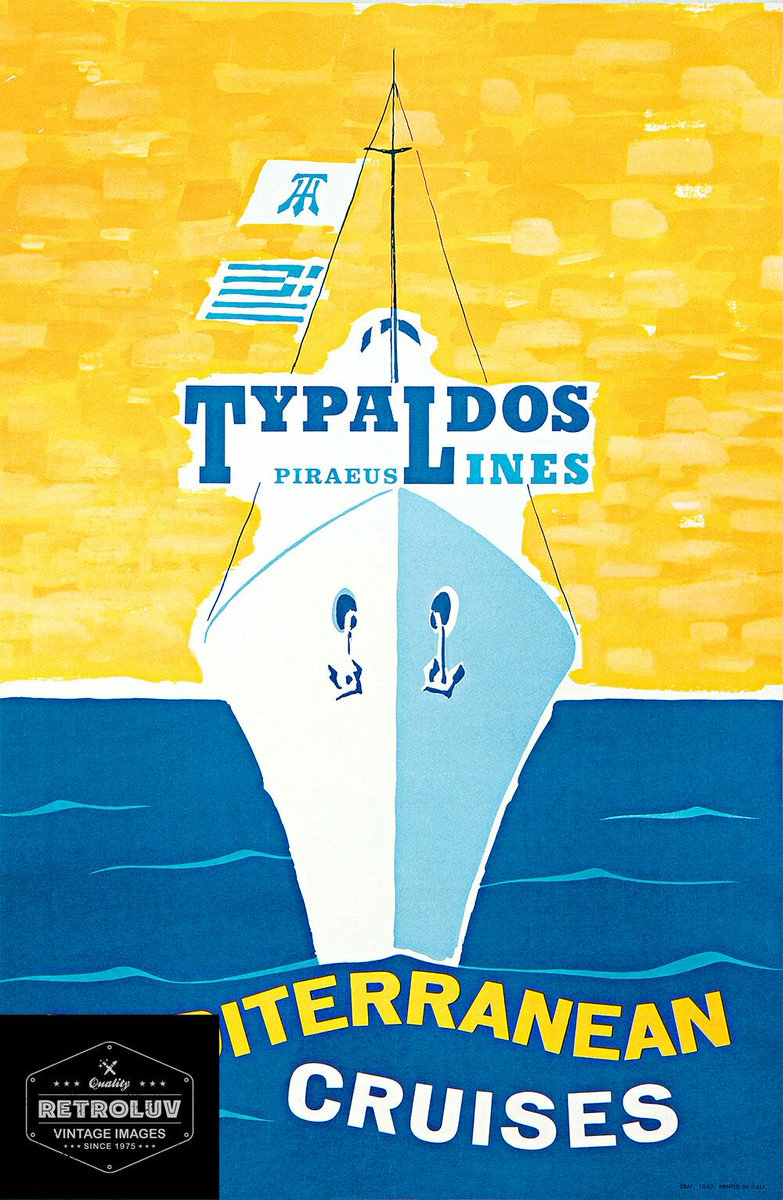 RetroLUVImages's tweet photo. #Mediterranean Cruise #poster $7! https://t.co/OgP26qibZD #vintage #advertising #Design #HomeStaging #DIY #Greece https://t.co/aAk3JFWQLY